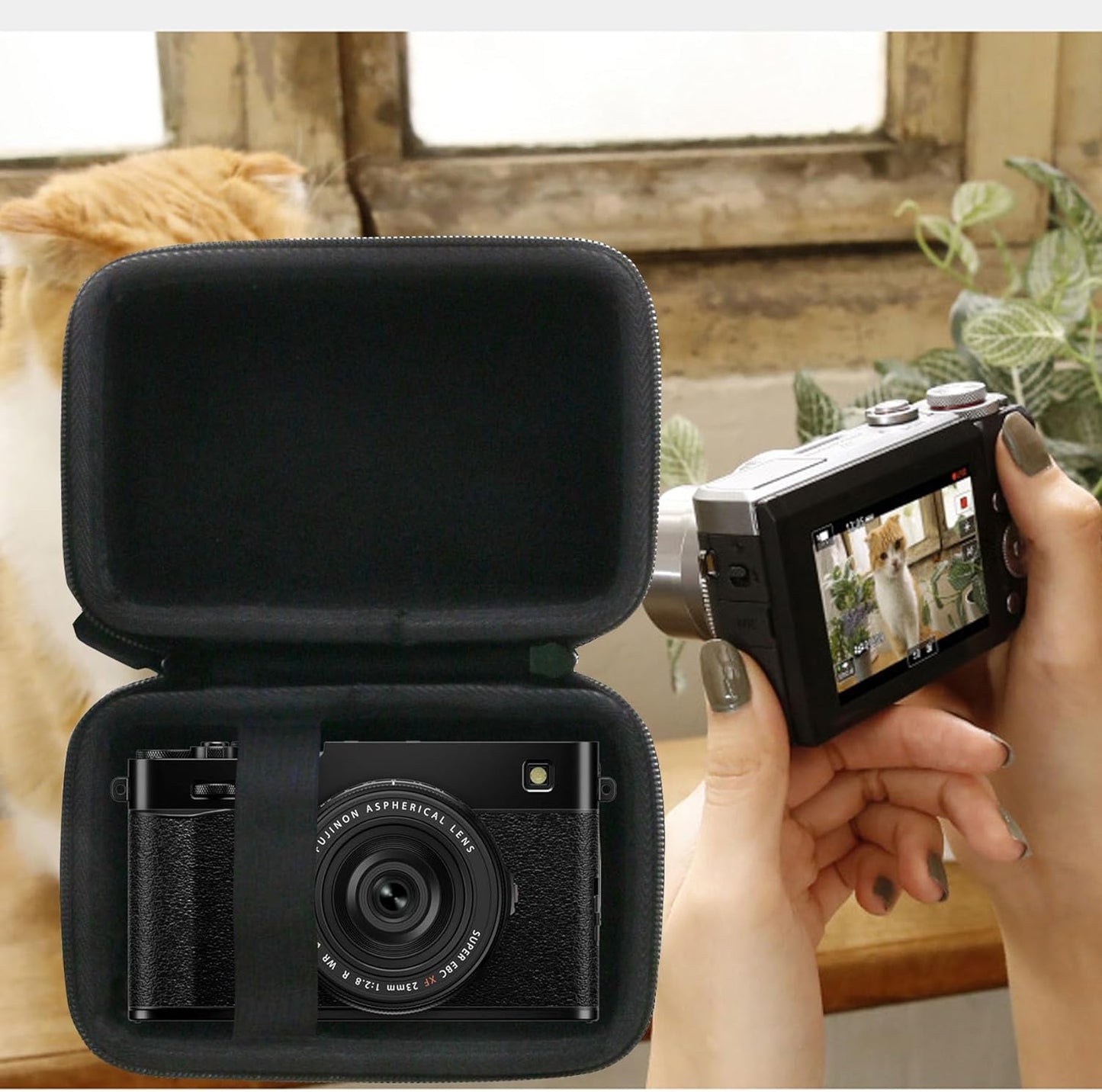 X-E5 XF23mmF2.8 WERJIA Hard EVA Travel Case for Fujifilm Mirrorless Digital Camera (Fits Lenses) (black)
