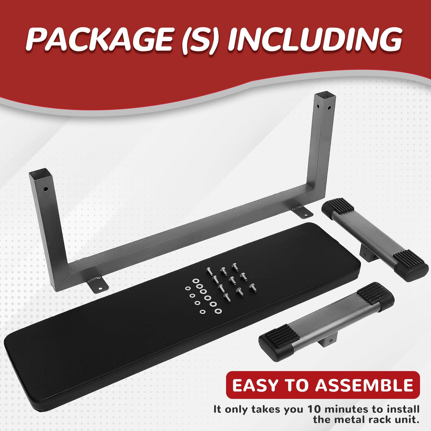 Fitvids Flat Utility Weight Bench for Home Gym Weight Training – Ab Exercises and Flat Exercise – nan – Gray/Black
