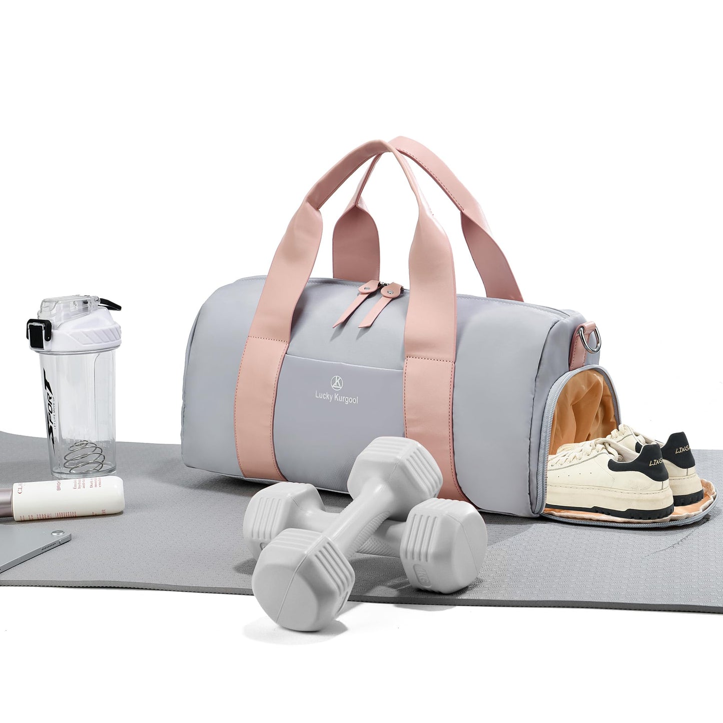 Small Gym Bag for Women with Wet Pocket & Shoes Compartment, Cute Mini Sport Duffel Gym Tote Bags for Yoga, Workout, Dance, Swim