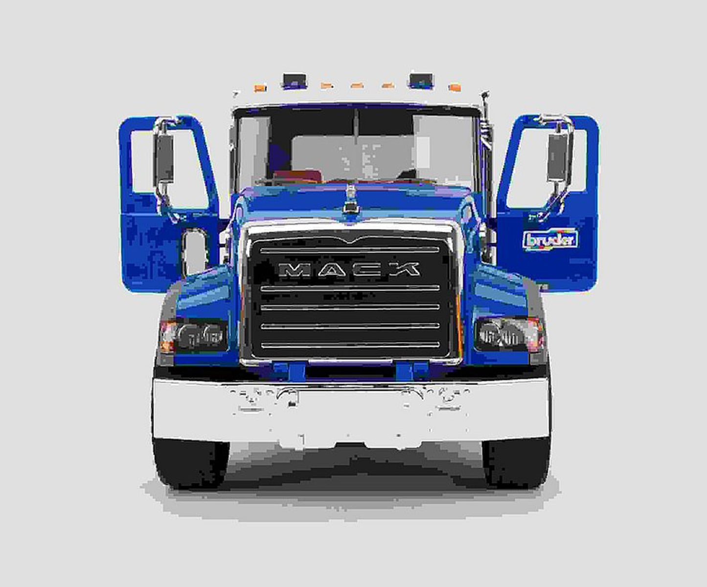 Bruder 02814 Mack Granite Concrete Mixer Truck, 1:16 Scale: Realistic Construction Toy with Rotating Drum & Crank Handle | Durable ABS Plastic for Indoor, Outdoor, Sand & Snow Play Ages 3+