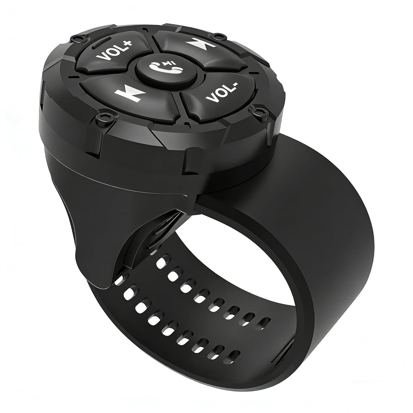 Bluetooth Media Button, Waterproof Wireless Music Controller for Car Steering Wheel, Bike & Motorcycle Handlebars