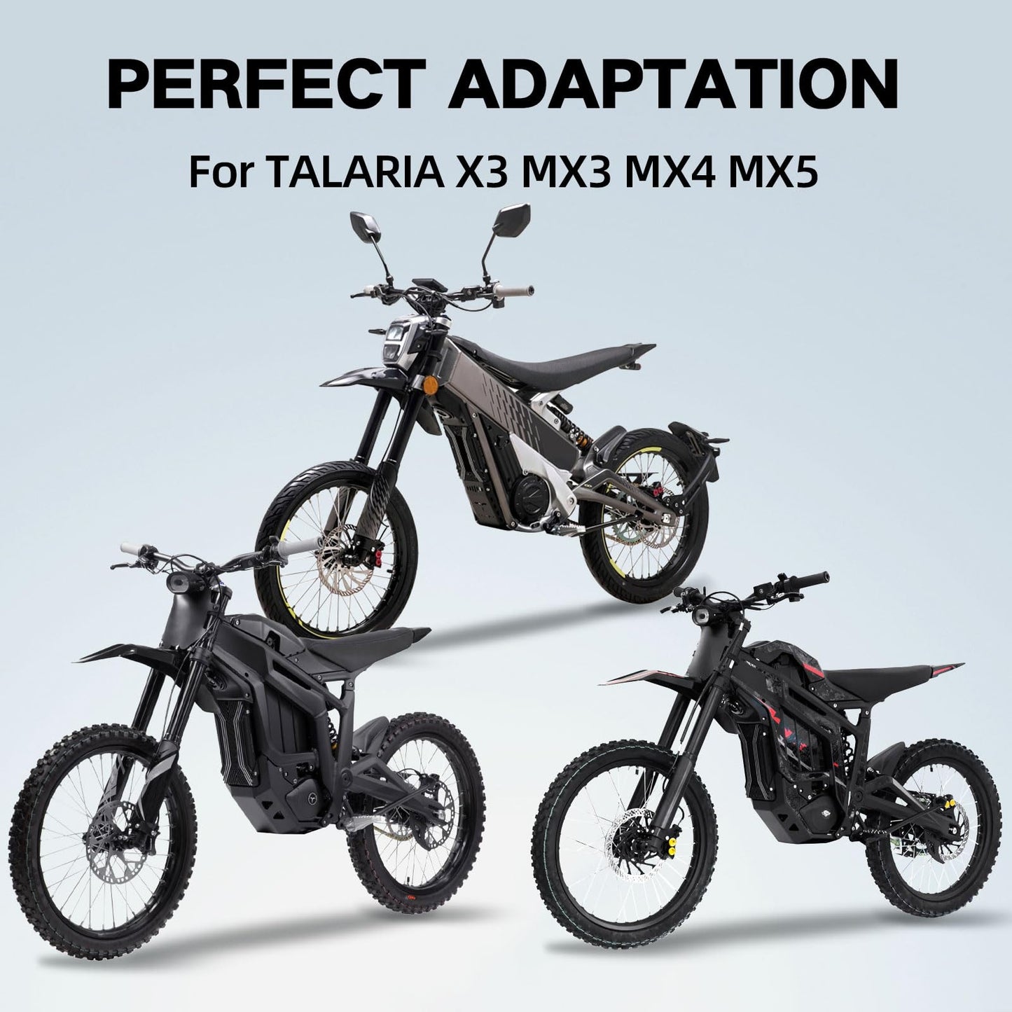 CHANGCHENG Dirt Bike Foot Pegs Footrests CNC Aluminum for Talaria X3/MX3/MX4/MX5 Talaria Komodo Electric Dirt Bike Black