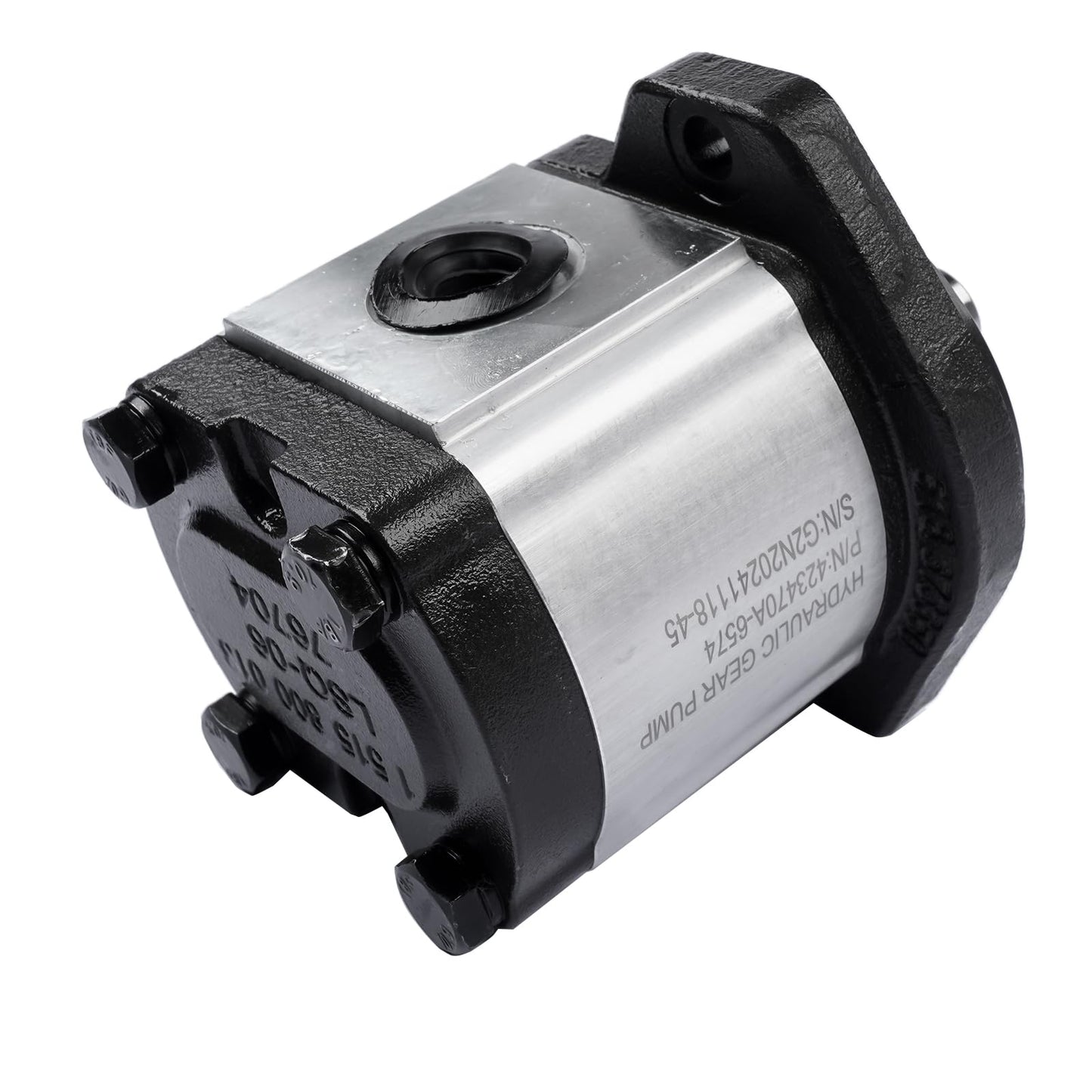 Flynsu Hydraulic Gear Pump 2-9 GPM 3/4" Keyed Shaft CID 0.61 CW Right SAE A-2 Bolts Cast Iron Flange HGP CI34K-A02-061R