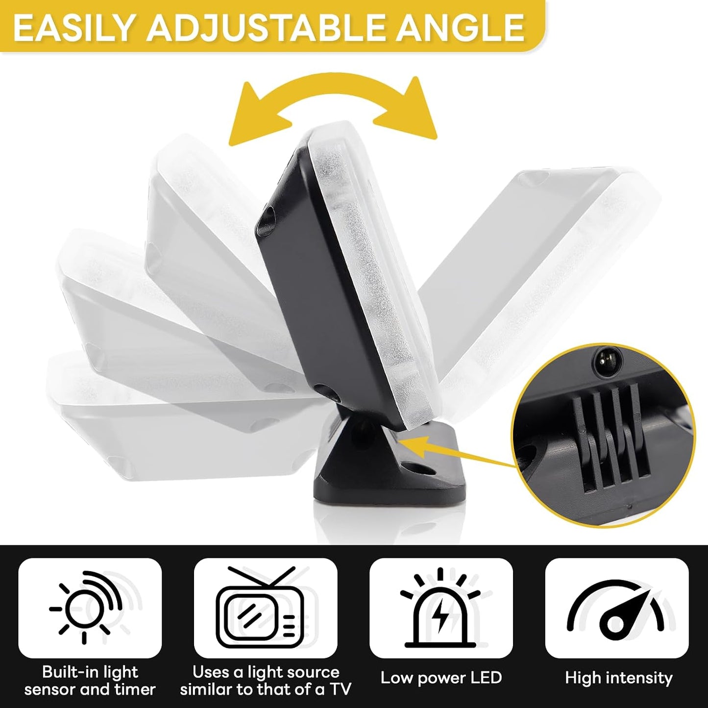 UPIQNG LED Fake TV Light Anti-Thief TV Simulator Burglar Deterrent Fake Television Home Security Light Crime Prevention