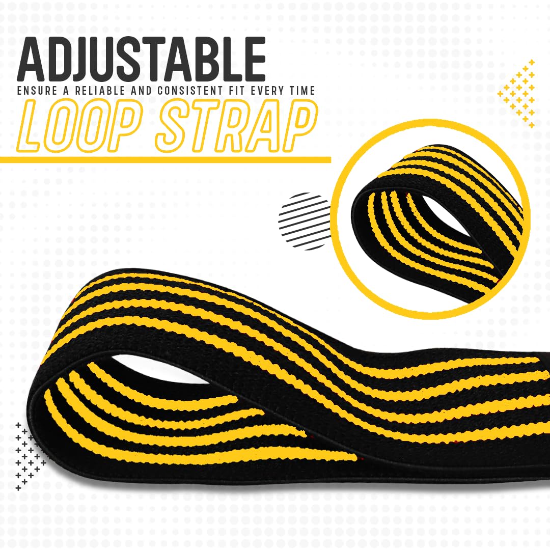 Elbow Wraps for Weightlifting (Pair), Stretchable & Breathable 41" Elbow Compression Strap, Weightlifting Straps for Bench Press, Supports Powerlifting, Pressing, Elbow Straps for Gym Accessories for Men (Yellow)