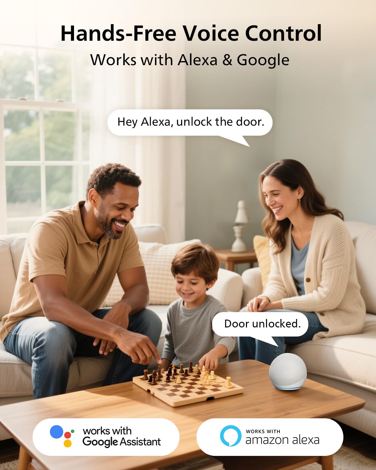Philips Wi-Fi Smart Door Lock with Handle, Keyless Entry Door Lock, Fingerprint Door Knob, App Remote Control, Auto-Lock, Keypad Deadbolt with Lever for Front Door and Bedrooms, Security Easy Install