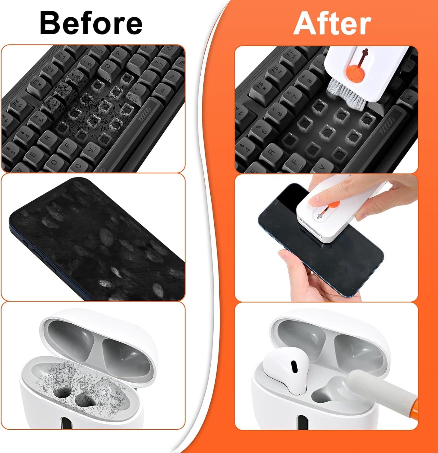 Alatinlamp Keyboard Cleaner Laptop Cleaning Kit, Keyboard Cleaning Kit with Retractable Keyboard Brush