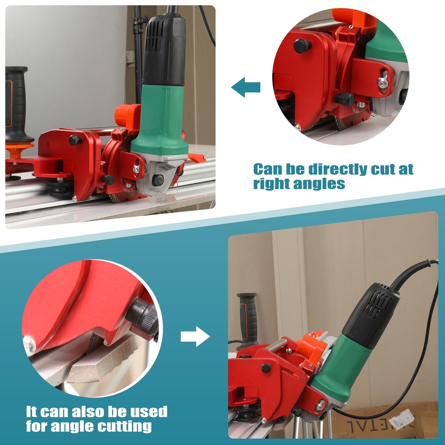 Electric Orbital Angle Grinder Tile Cutter for jiaomoji Large Ceramic Porcelain Tiles Up to 124 inches, Precise Ceramic Tile Cutting Tool(Angle grinder included)