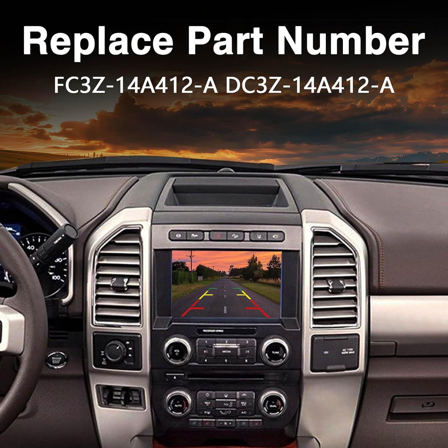 F350 F450 F550 2013-2016 Replace#FC3Z-14A412-A DC3Z-14A412-A Tailgate Backup Camera Wiring Harness Compatible with Ford