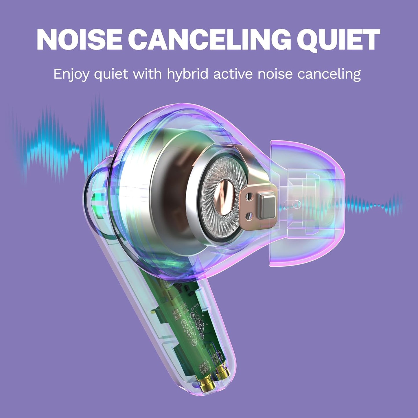 26+ JLab Go Pods ANC True Wireless Bluetooth Earbuds & Charging Case, Hybrid Active Noise canceling + Be Aware for Safe
