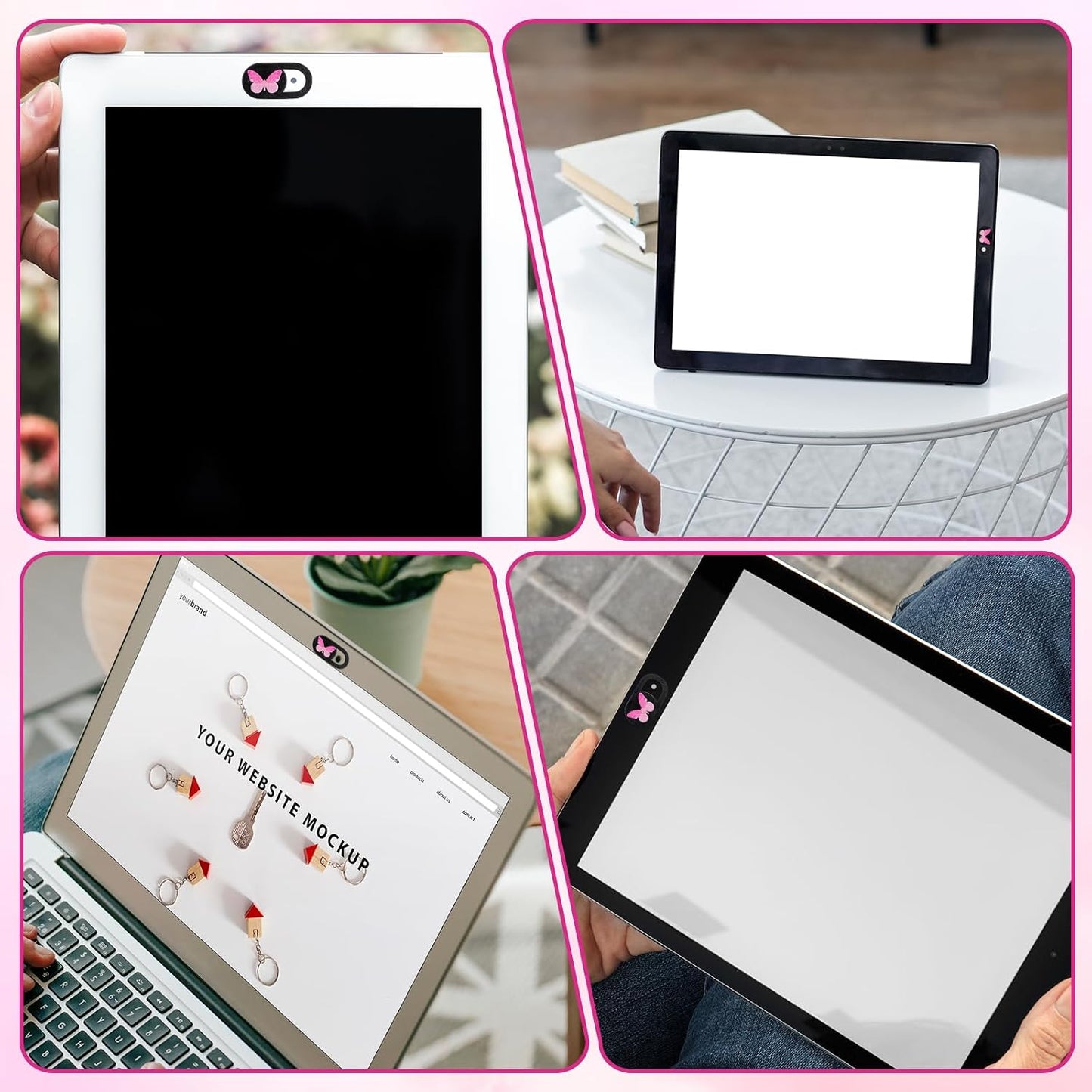 Azefnuhk 6 (0.71''x 0.35'') Pcs Laptop Camera Cover Slide, Webcam Cover Slide, Camera Privacy Cover for Laptop Desktop
