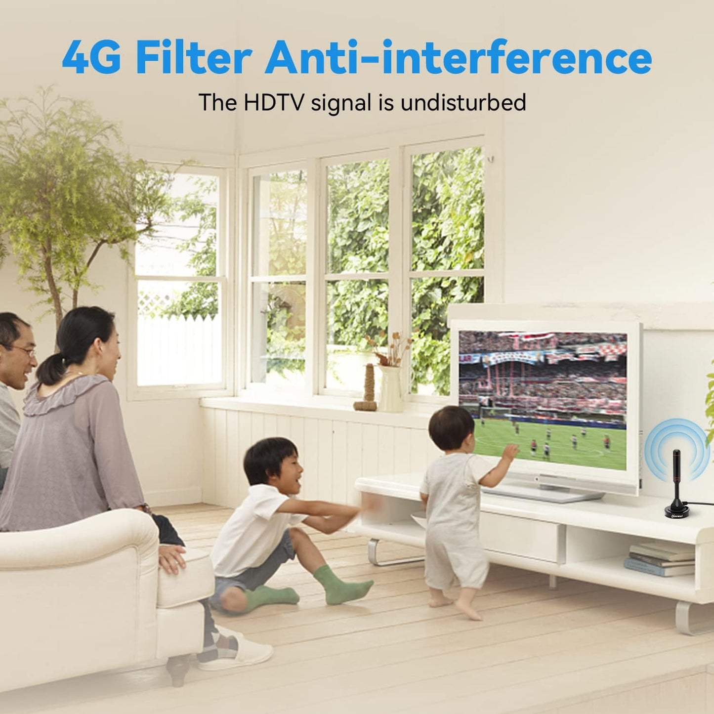 Chaowei 2026 360 16.5ft 4K 1080P TV Antenna for Smart TV Indoor, Long Range HD Antenna for Local Channels, Reception