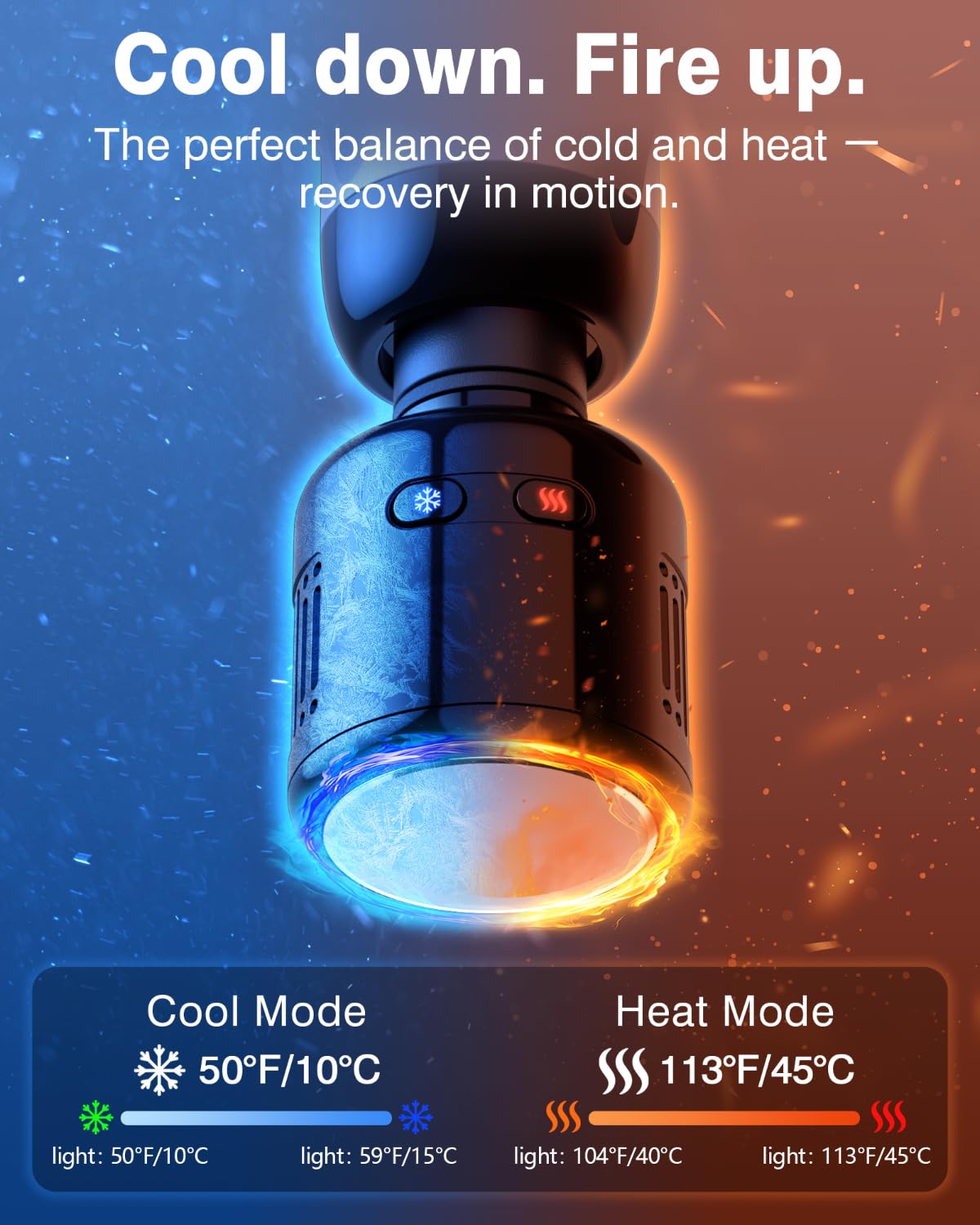 cotsoco Mini Massage Gun with Heat and Cold Therapy for Muscle Recovery, Pocket-Sized Deep Tissue Massager, Portable Percussion Massage Gun for Pain Relief, Fathers Day Dad Gifts