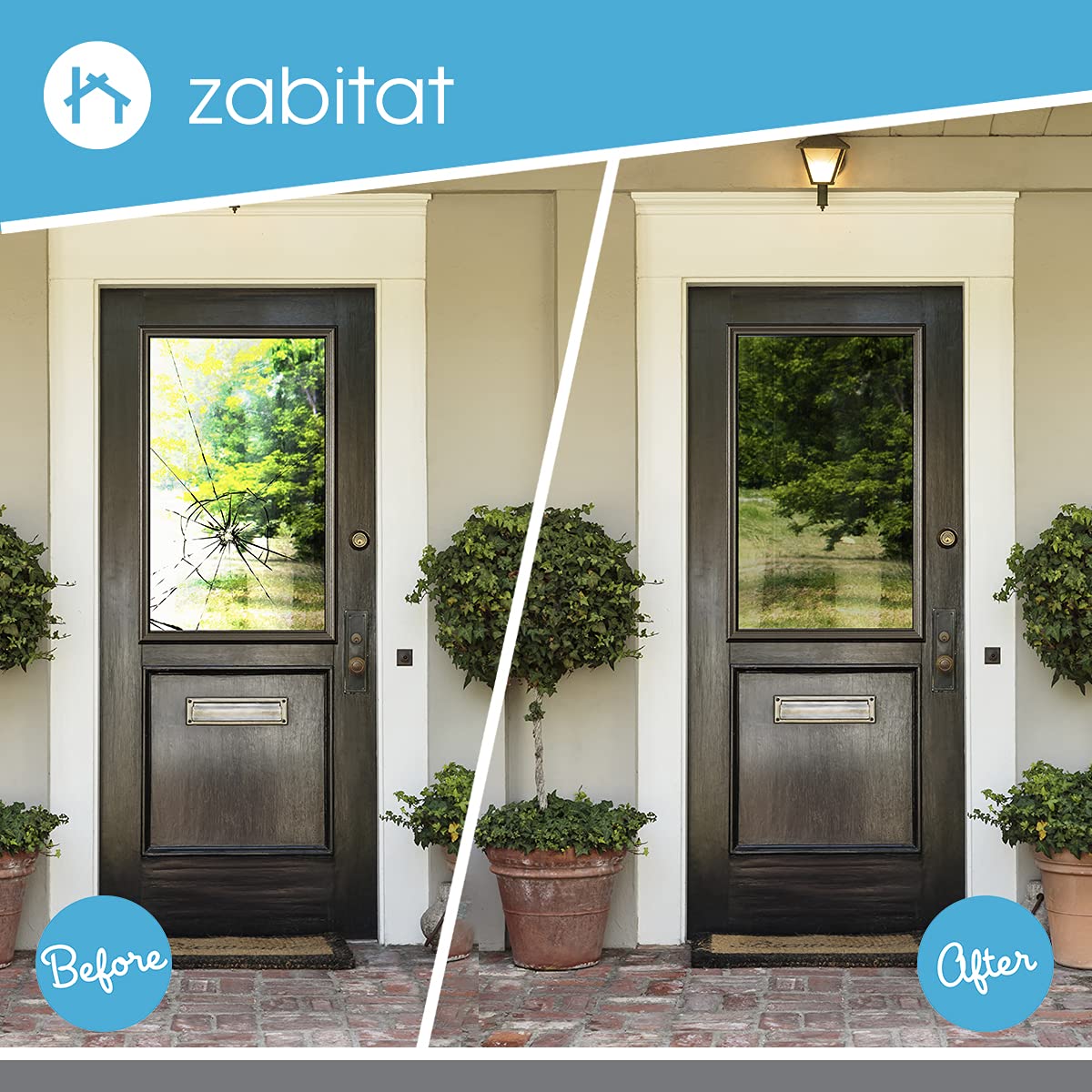 ODL Exterior Door Glass Replacement - Entry Door 24" x 38" Insert Glass Kit with Energy Efficient Low-E Double Pane Tempered Clear Glass - Home Improvement - White Frame