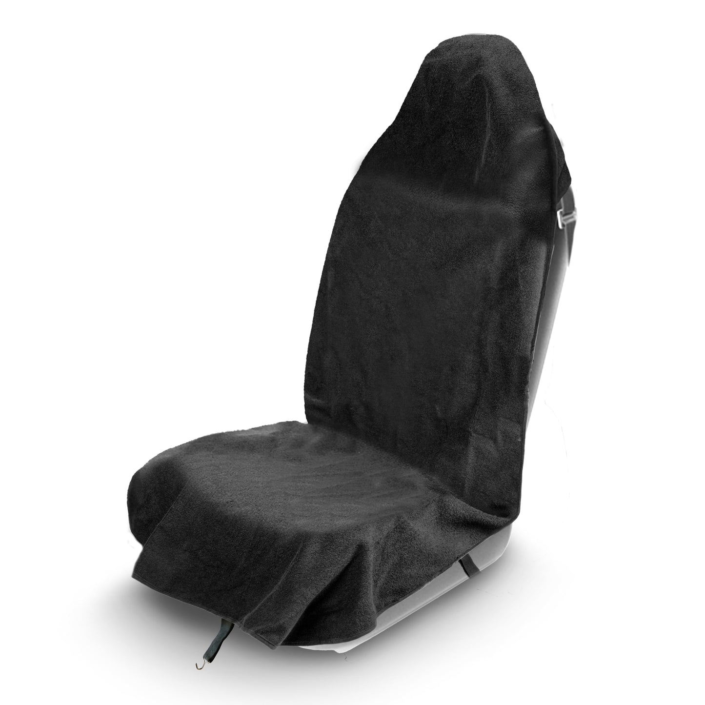 EcoNour Car Seat Cover Sweat Towel – Waterproof Universal Seat Protector for Gym, Workout, Swimming, Camping & Dog Travel – Washable Car Seat Cover for Cars, Trucks, SUVs & Vans – Black 29" x 55.5"