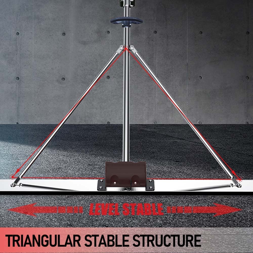 Power Concrete Screed Vibratory Kit Concrete Finishing Tool with 5ft Board, Battery Powered Concrete Sidewalk Surface Leveling Tamper Ruler, Cordless Electric Screed Cement Finishing Vibrating Machine