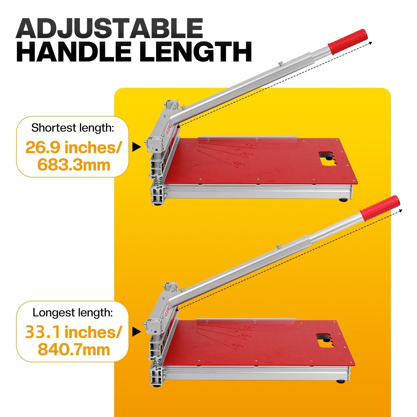 MAIHUITE 17mm Thick Professional Heavy Duty Floor Cutter,13" Vinyl Plank Cutter Flooring Tool for Fast, Dust-Free Cuts on LVP,LVT,SPC, Laminate | Easy-to-Use, Adjustable-Angle Cuts, Improve Efficiency