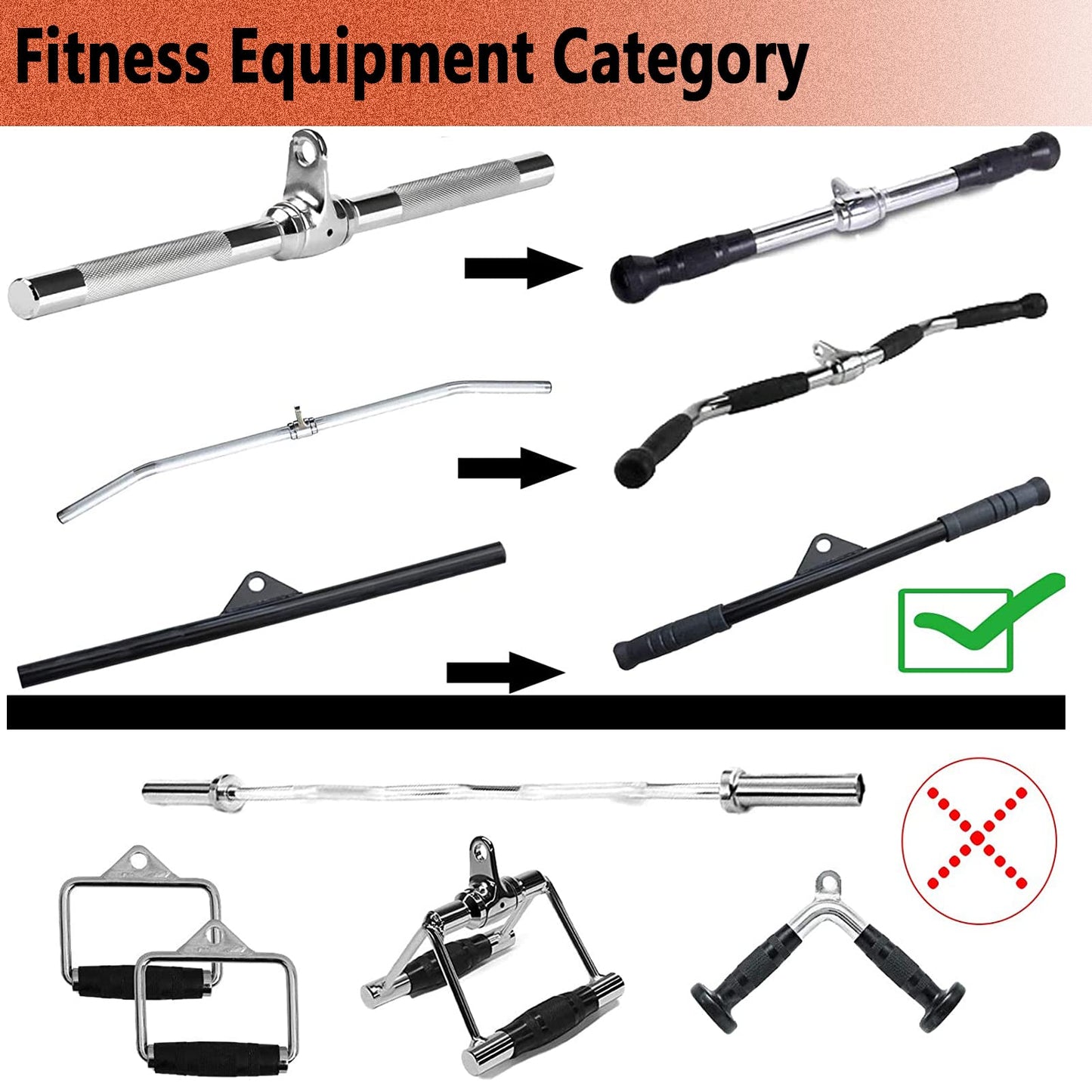 Taeku Foam Handle Grip Covers, 1 Pair Anti-Slip NPVC Tubing Sleeves Comfort Grip for Fitness Equipment, Garden Tools, Stroller Handles 7in