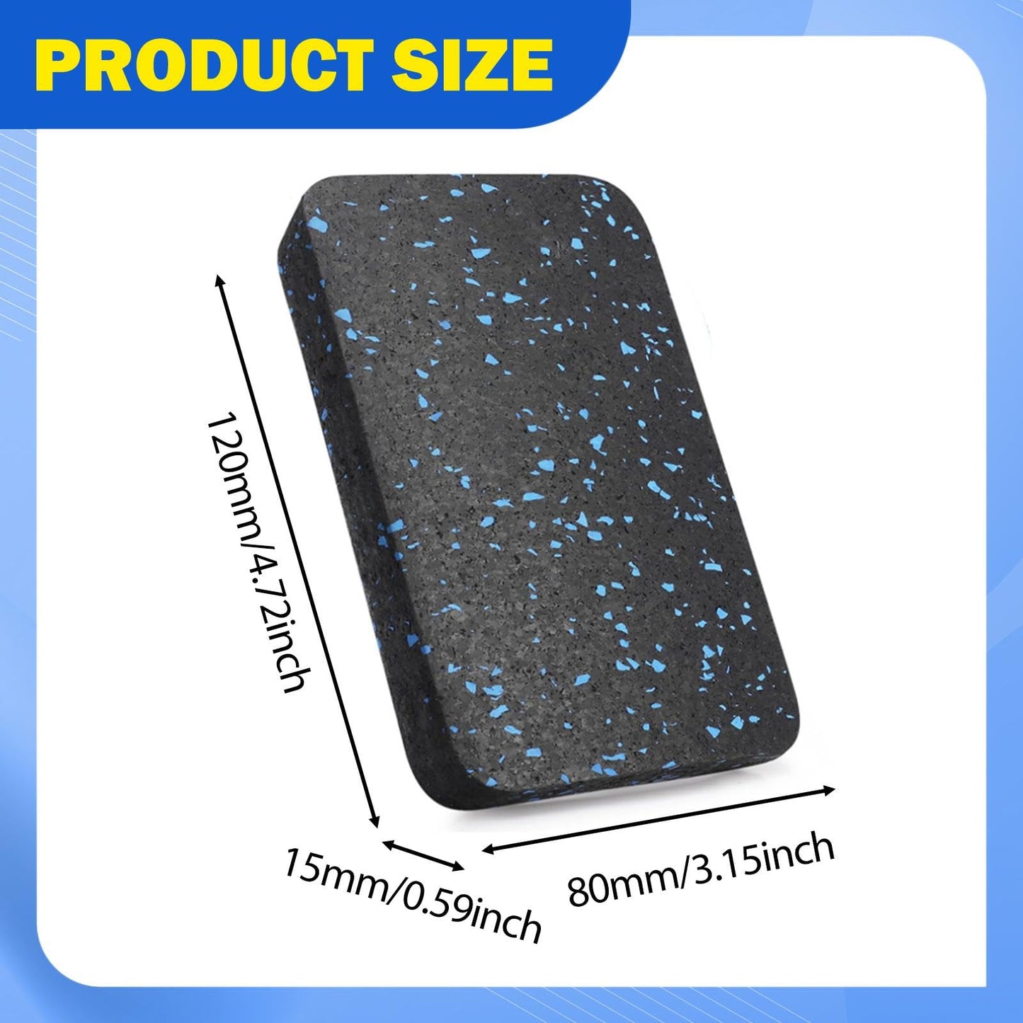 Aymzbd Treadmill Mat Floor Protector Multifunctional Exercise Equipment Mat Anti Vibration Pad for Sports Exercise Bike Hardwood, 4pcs