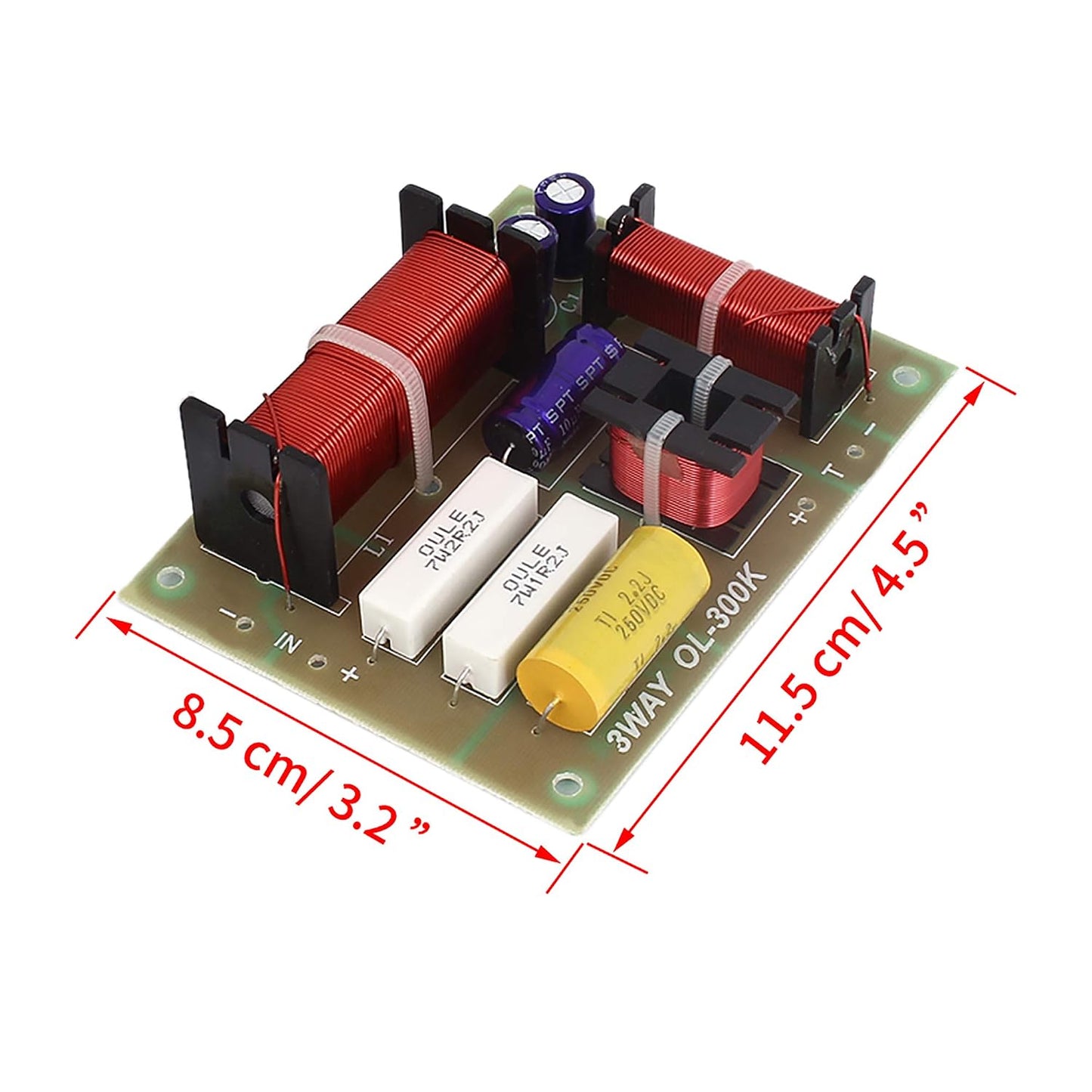 sourcing map 2 180W 3-Way 850/4800 uxcell x Audio Crossover Filters Frequency Divider Speaker Hz