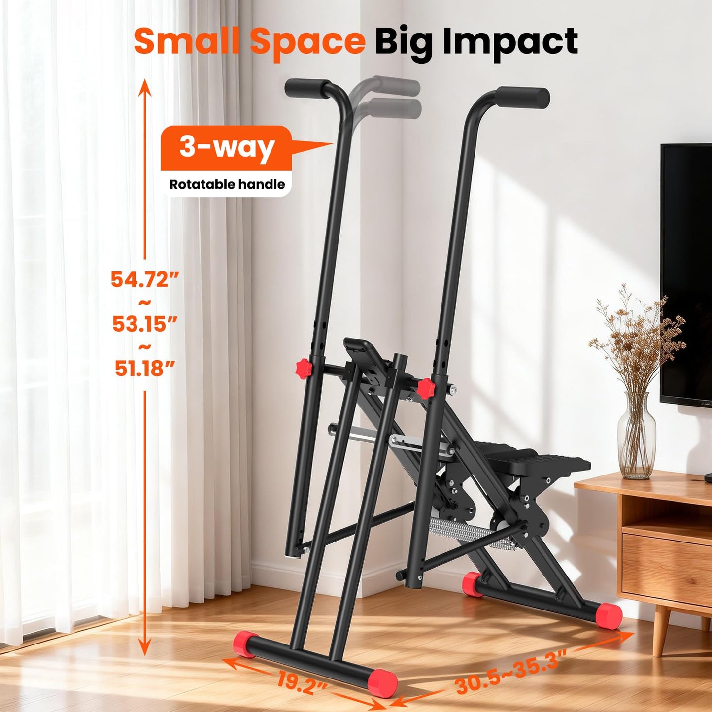 RELIFE REBUILD YOUR LIFE Stair Stepper for Home Exercise,New Version Stair Climber with Adjustable Resistance, Vertical Climber Cardio Exercise Machine for Full Body Workout, Extended Step Range