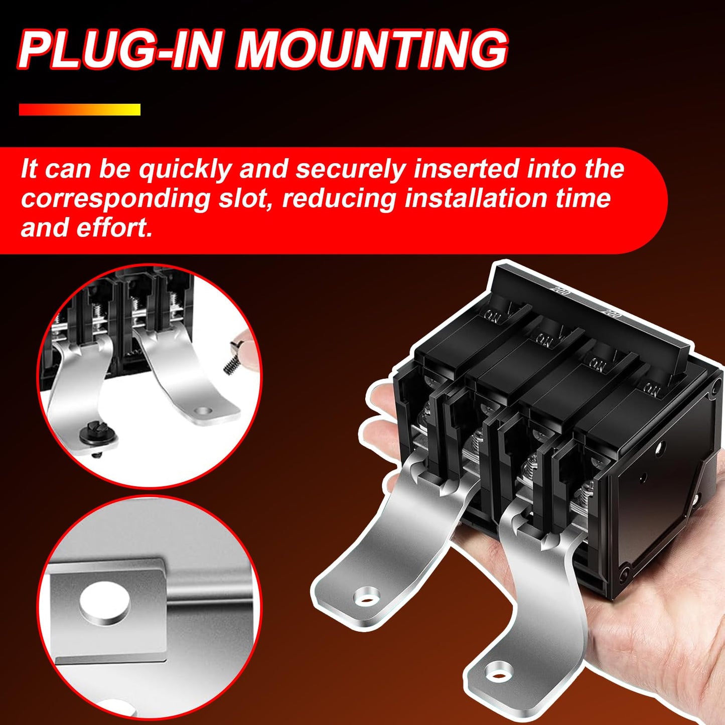 200 Amp Double-Pole Main Breaker Conversion Kit for Type EQ Load Centers, 2 Pole 120/240 Volt, Replace for EQ9685