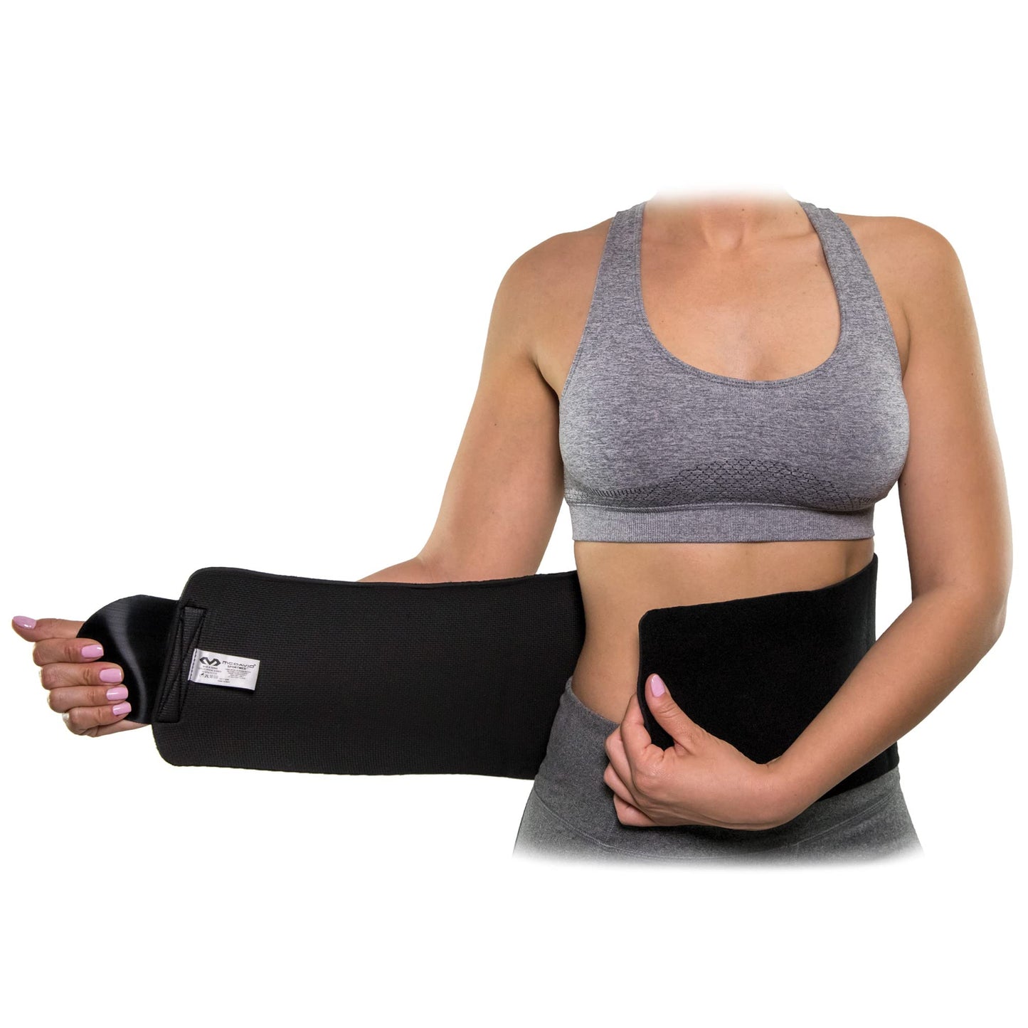 McDavid Sweat Band & Waist Trimmer Belt for Women, Back Support, Improves Posture During Workouts, Waist Trainer For Women, Black, Women's - One Size