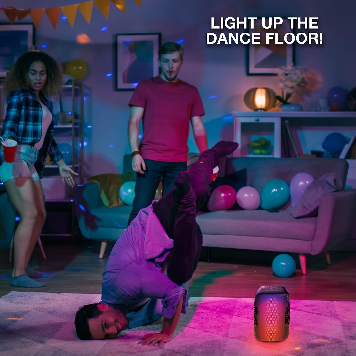 Coby 5 6 Ultimate Wireless Speaker | Light-Up Modes, High-Fidelity Audio, Travel-Friendly Design | Up to Hours of Total