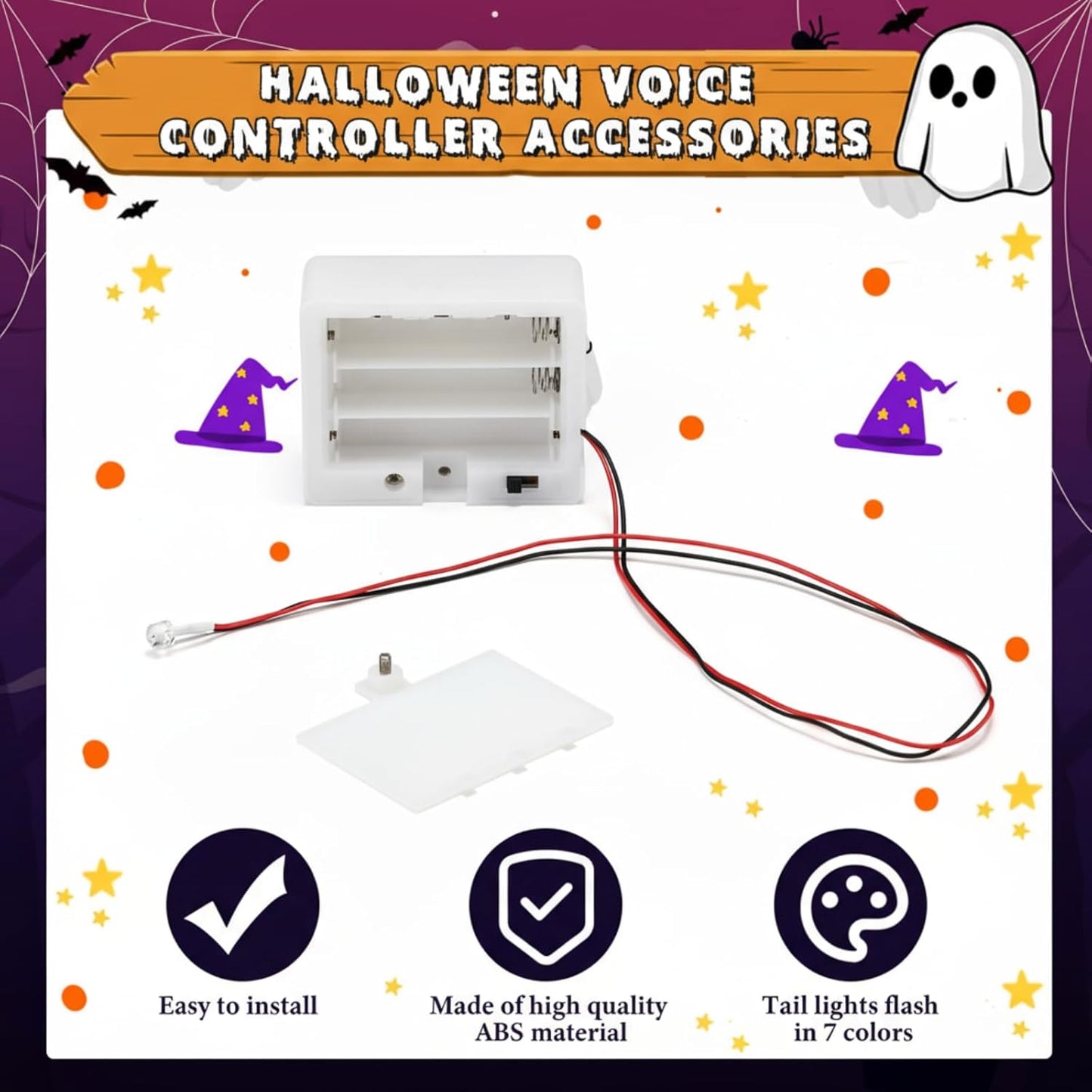 Seenelling (2 Halloween Sound Sensor, Horror Tricky Scary Sound Speaker Machine Screaming Speaker for Halloween Indoor