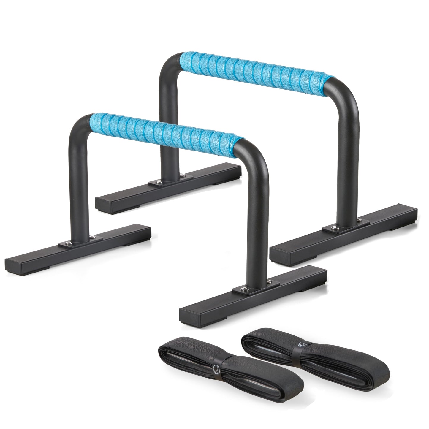 Purife Steel Black Anti-Slip Parallettes Push Up Bars Floor for Men, Strength Training Equipment Gymnastics Calisthenics Bars, Push-up Handles for Home Fitness, Workouts