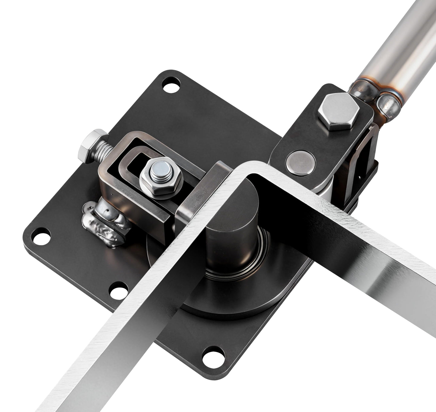 MXBAOHENG 90° Flat Bar Bender, 3X50mm Manual Flat Bar Bending Machine, 9 Bearings Metal Bending Machine, Metal Bender for Galvanized Flat Strip, Steel, Copper, Aluminum, Iron, 304 Stainless Steel