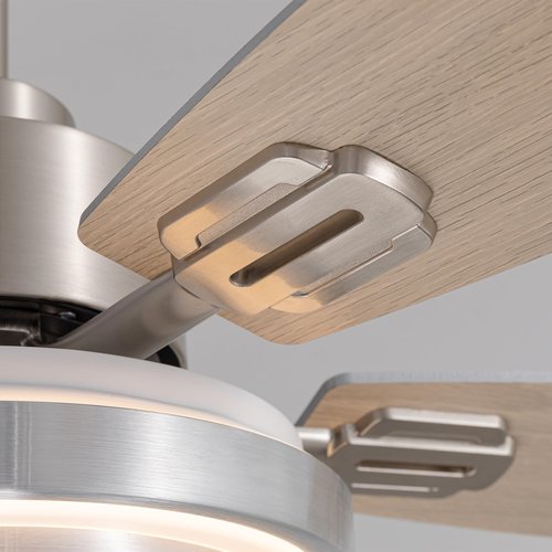 Ceiling Fans with Lights and Remote Control, 42 Inch Flush Mount Ceiling Fan with Quiet Reversible DC Motor, Dimmable LED Lighting, 6 Speeds, Timer, Nickel Ceiling Fan for Bedroom Living Room