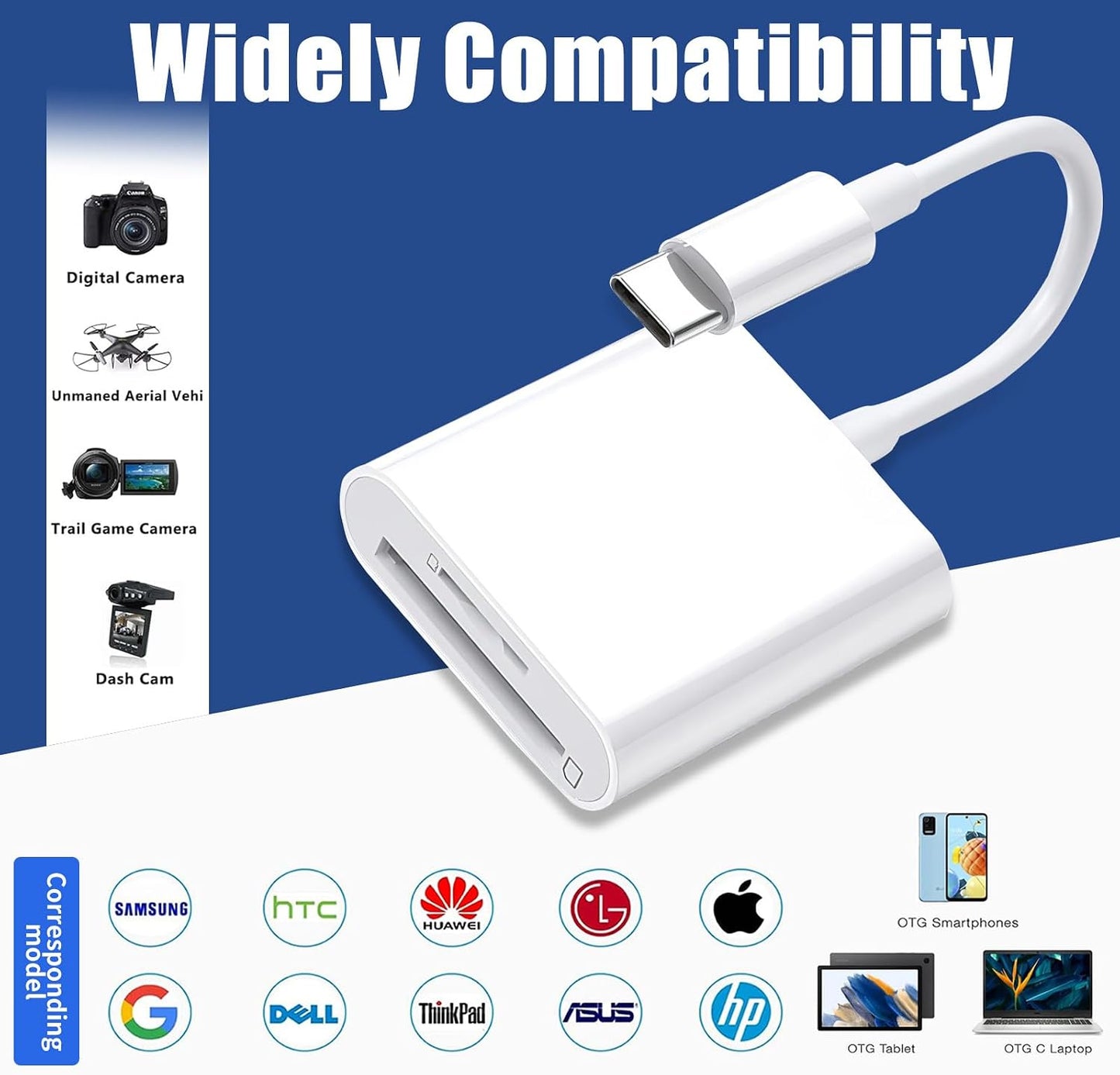 LBSC 15 16/iPad/MacBook/Mac, -2 USB C SD Card Reader, Type C SD Card Reader, Supports SD and MicroSD Memory Card