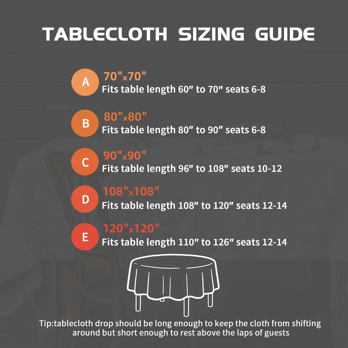EVERLY 100% Pure Linen Round Tablecloths 80Inch Round Machine Washable Tablecloth for Thanksgiving,Decorative Halloween,Buffet Parties,Picnic,Events,Weddings and Restaurants-Natural Linen