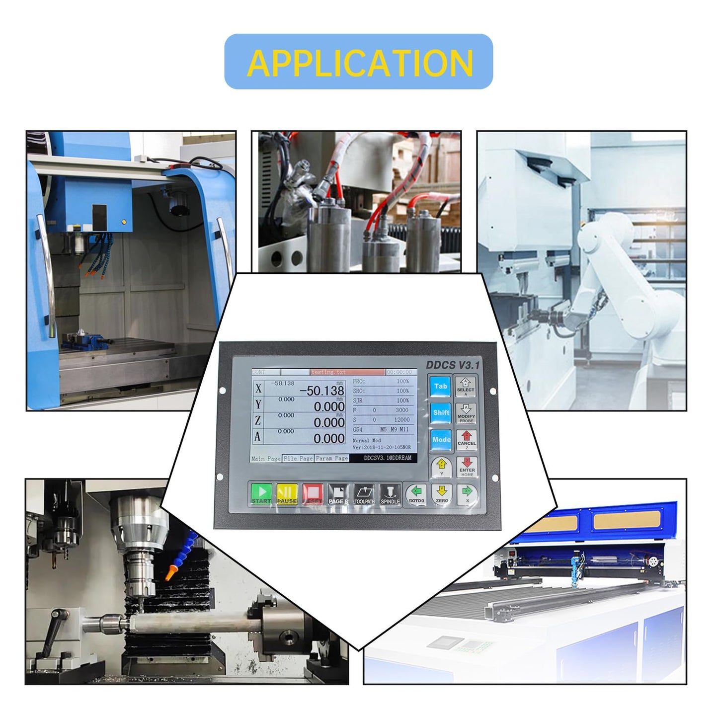 CNCTOPBAOS 4 Axis CNC Motion Controller System,DDCSV3.1 Offline Stand Alone PLC,Servo Stepper Motor Driver Controller for CNC Router Lathe Milling Engraving Machine