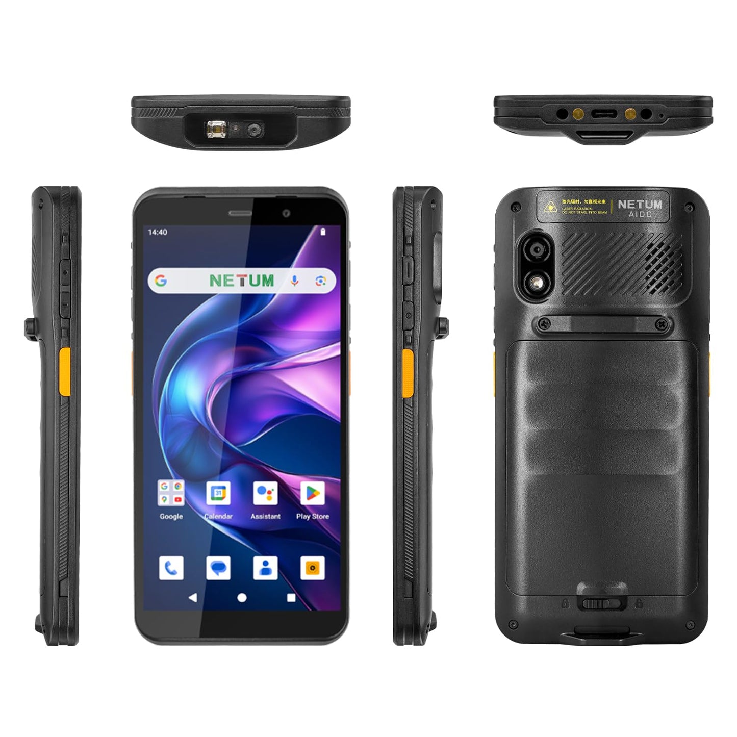 NETUM Android 14 Handheld Barcode Scanner Mobile Computer, Q900 with Honeywell HS7 Engine, 1D/2D Scanning, 5.99" HD Touchscreen, Wi-Fi & 4G LTE – Ideal for Warehousing, Logistics & Asset Tracking