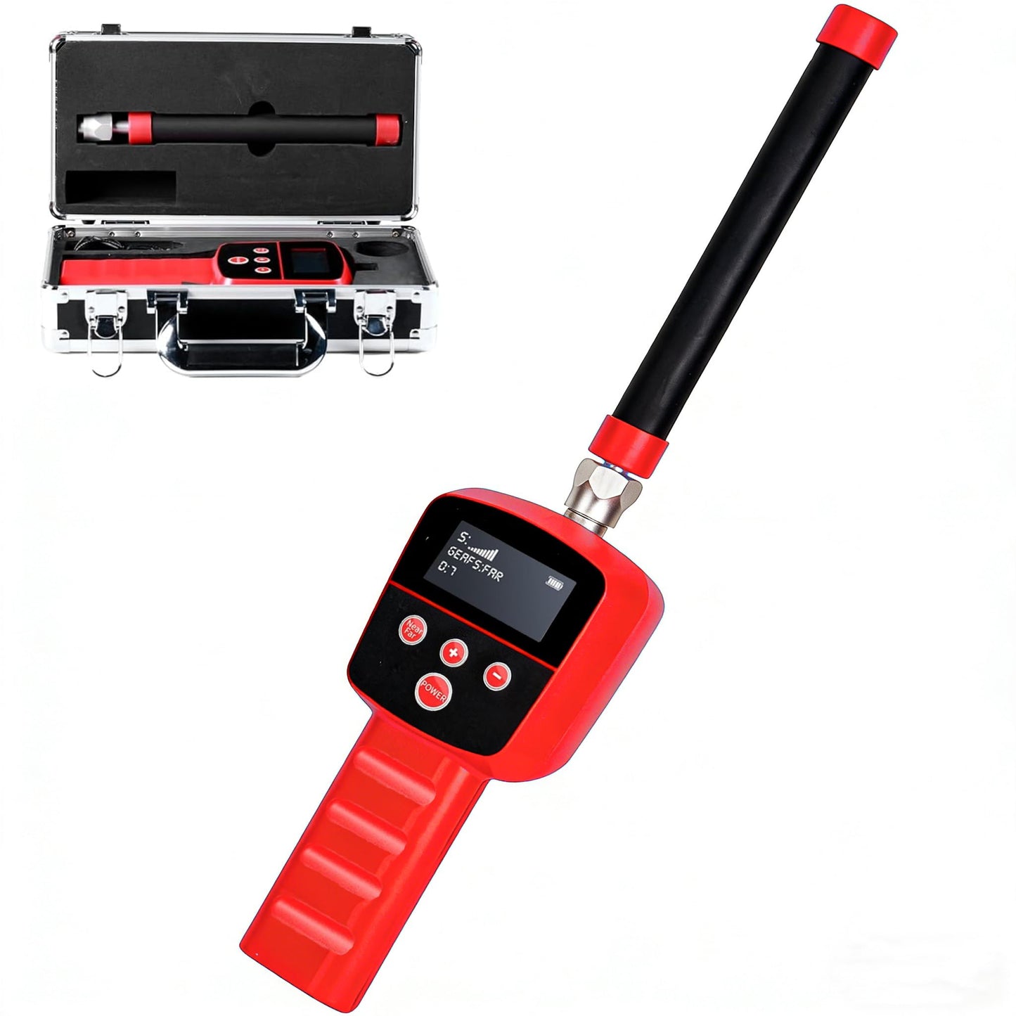 512Hz Pipe Locators Receiver, TLWOCY.Underground Pipe Sewer Inspection Drain Locator with LED Screen Portable and Durable with Headphones for Construction & Plumbing (not Included Transmitter)