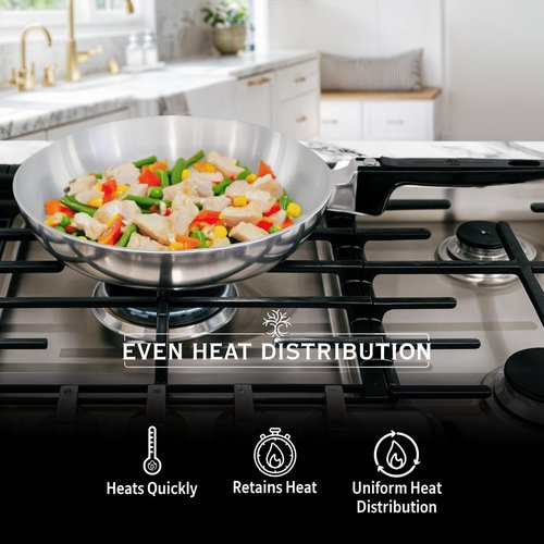 MAGNAWARE 8-Inch Chef Skillet – Quick & Even Heat Distribution – Lightweight Cast Aluminum Frying Pan – No Seasoning Required – PFOA & PTFE Free – Oven Safe Up to 350°F – Classic Vintage Design