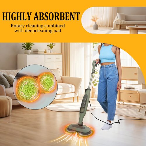 HXZIYI S7000 Replacement Steam Mop Pads for Shark S7001 S8201 S7000AMZ S8001 S7000 S7001TGT S7005 S7020 steam and Scrub mop Frosted Pad with Serrated Locator Ring（6Pack） (2green2gray2blue)