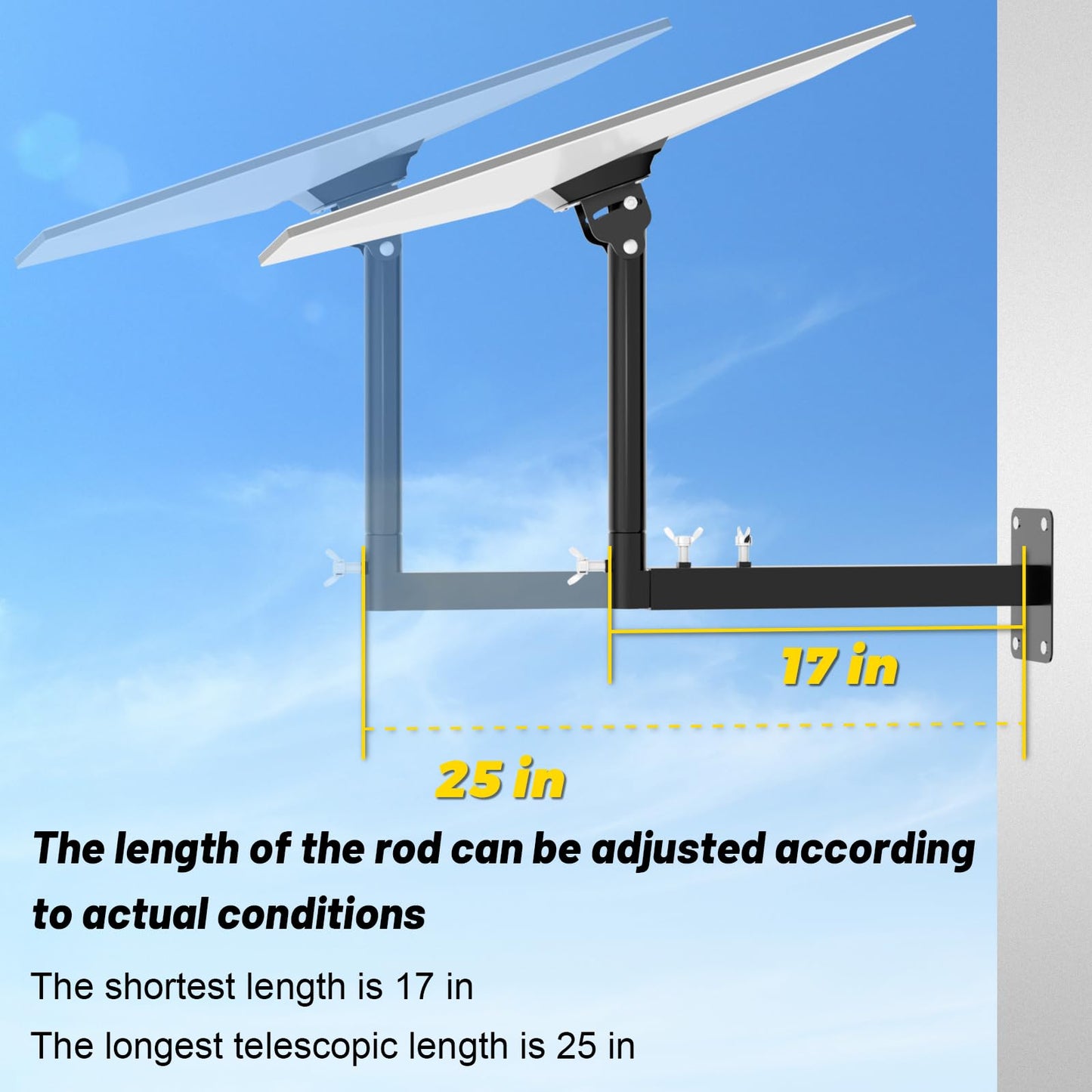 Starlink Gen 3 Mount with Adapter, Extension-Type Heavy Duty Starlink Long Wall Mount, StarLink Pole Mount, Mounting Kit for Starlink Gen 3 Internet Kit Satellite