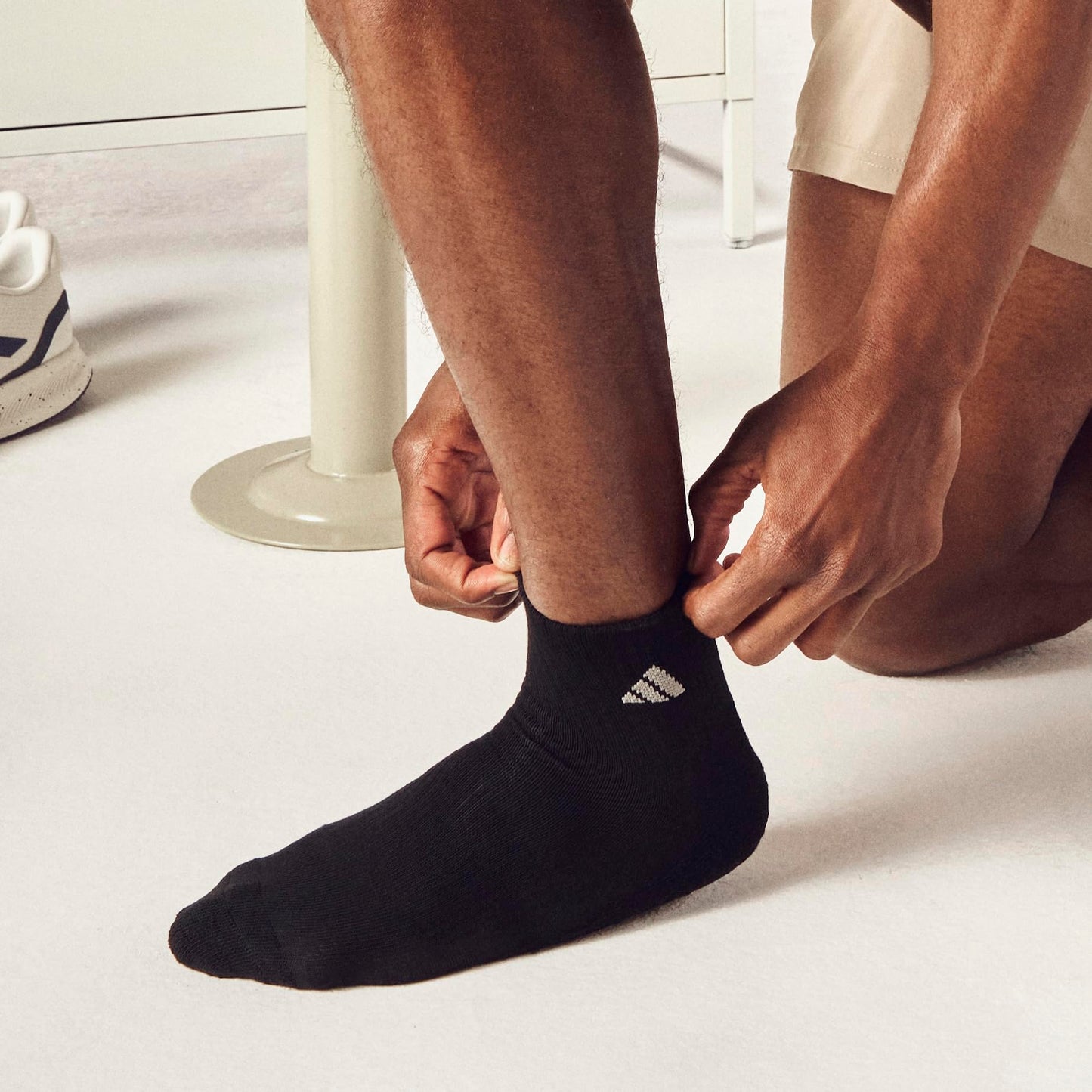 adidas Mens Athletic Cushioned Quarter Ankle Socks (6 Pairs) Durable & Comfortable