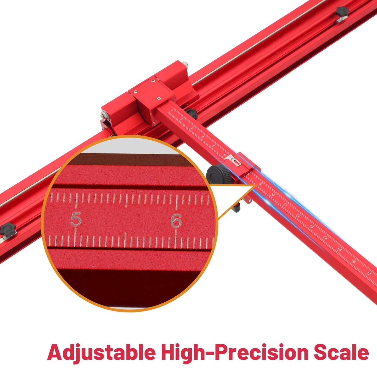 Red Manual Manual Tile Cutter –Professional Large Tile Cutter Tool – Portable 71" (1.8 m) Guide, Max Cutting Width 35.4" (90 cm), Ideal for Contractor