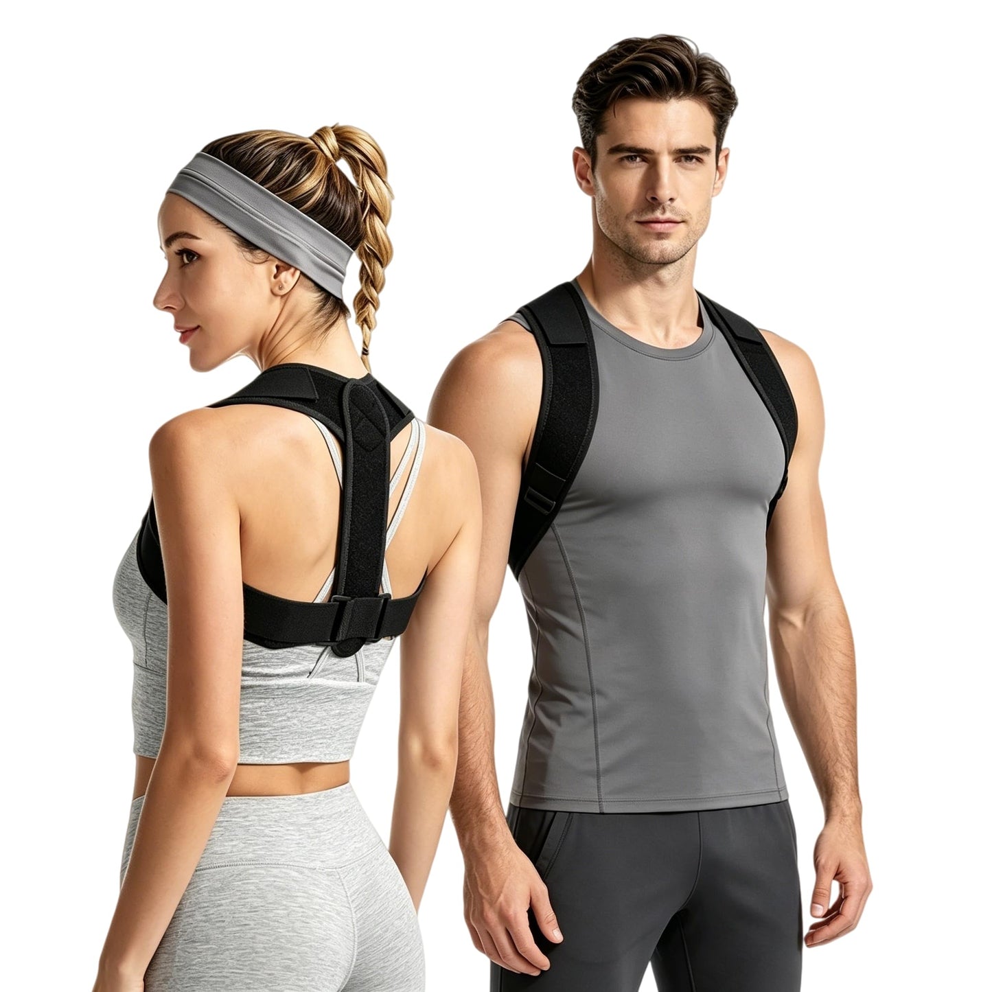 sundpik Posture Corrector for Women and Men, Adjustable Upper Back Brace, Breathable Back Support Straightener, Providing Pain Relief from Lumbar, Neck, Shoulder, and Clavicle. (1)