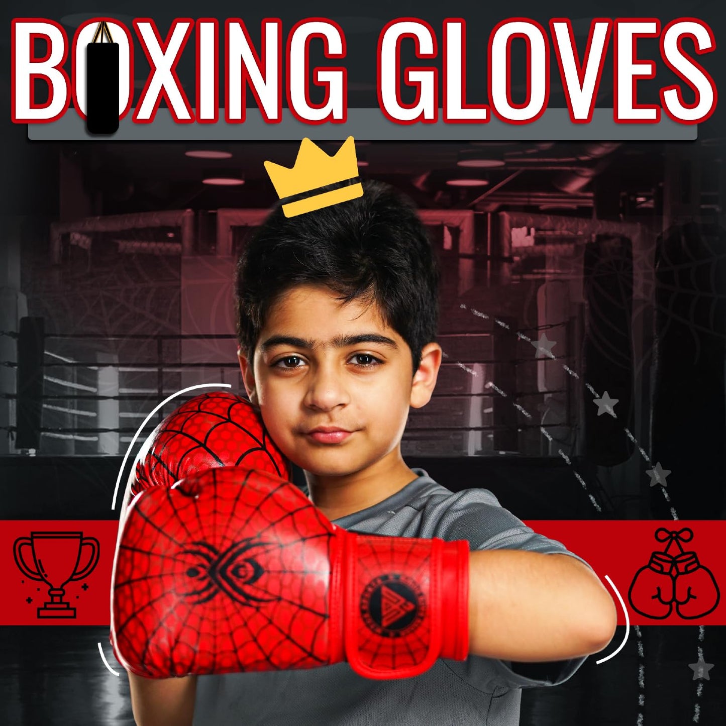 WYOX Kids Boxing Gloves 4oz 6oz 8oz – Youth Punching Gloves for Boys & Girls Ages 3–15 – Sparring Gloves for Punching Bag, Kickboxing, Muay Thai, MMA – Boxing Gloves for Kids Training Set