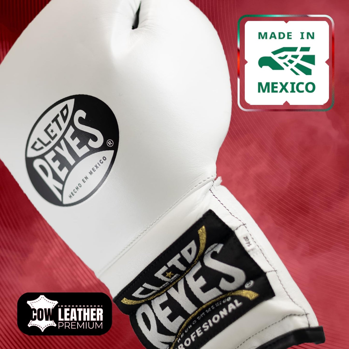 CLETO REYES Traditional Professional-Grade Boxing Gloves with Laces for Training, Sparring and Heavy Punching Bags for Men and Women, MMA, Kickboxing, Muay Thai, 12oz, Black CRE