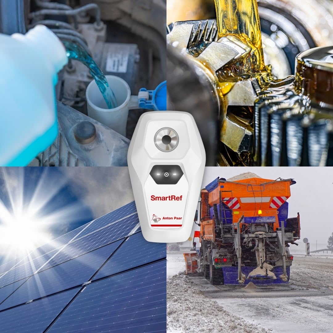 SmartRef Digital Refractometer by Anton Paar – Antifreeze & Coolant Tester, Ethylene Glycol, Propylene Glycol, Freezing Point, Temperature, Refractive Index, Cutting Oil, Cutting Fluid, Portable, HVAC