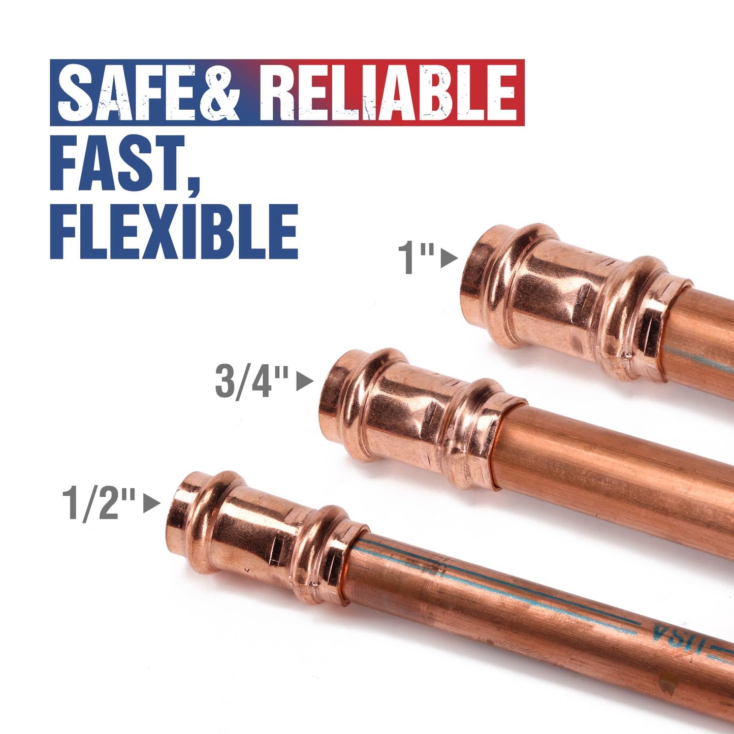 iCrimp IWS-1632CF Copper Pipe Press Tool Kit for 1/2-in, 3/4-in and 1-in Viega Propress Fittings, Driven by Socket Wrench or Impact Wrench