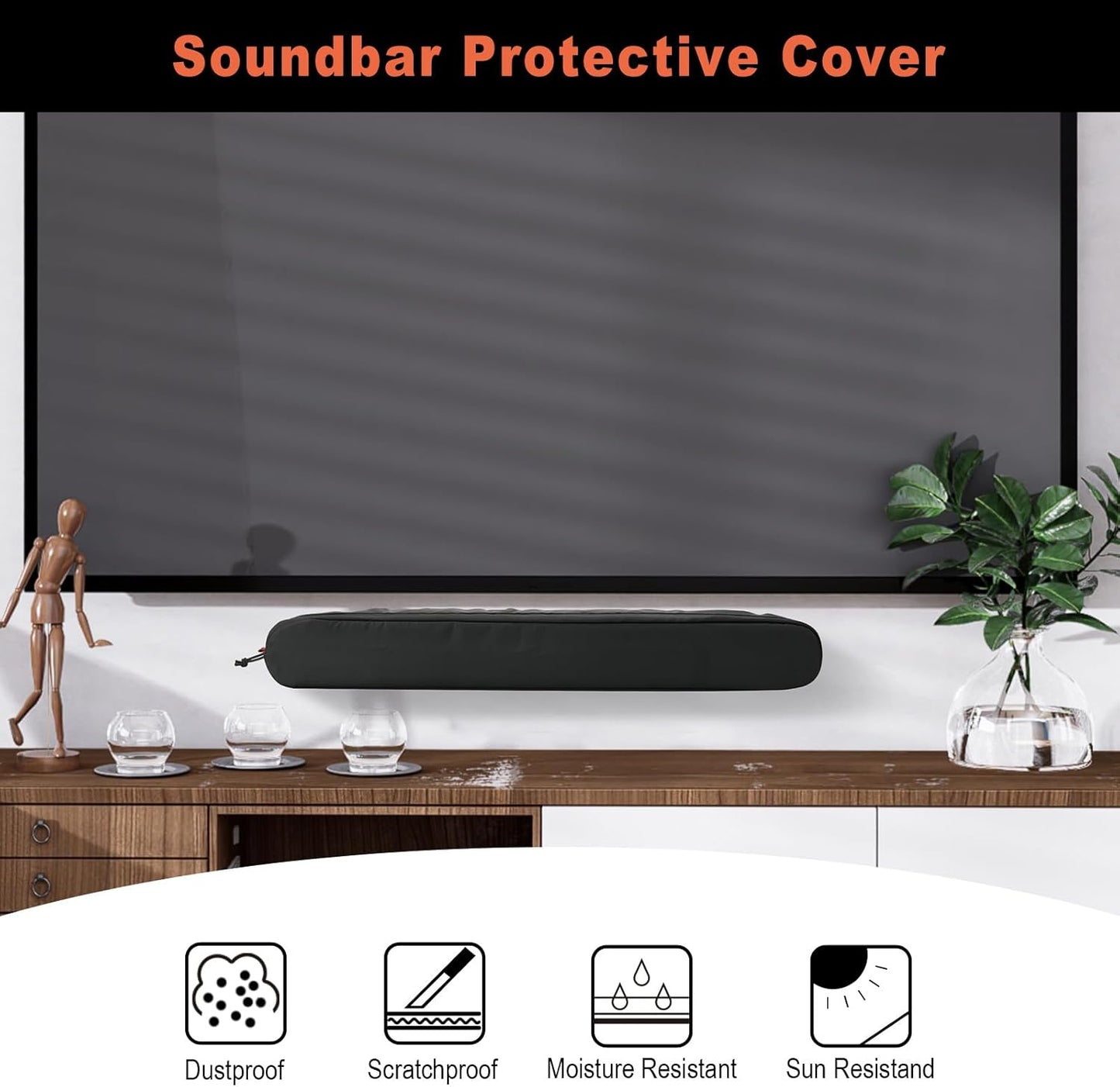 TXEsign Dust Cover Compatible with Sonos Ray Soundbar, Nylon Fabric Dust Case Protective Sleeve TV Soundbar Protector