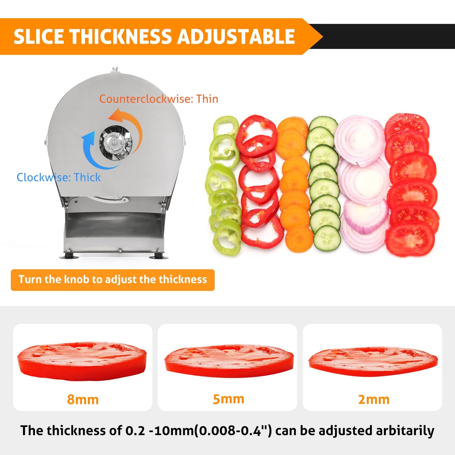 WICHEMI Electric Vegetable Slicer Commercial Fruit Slicing Machine Potato Slicer Electric Cabbage Shredder Machine 2 IN 1 Manual Electric Vegetable Cutter Stainless Steel Food Slicer