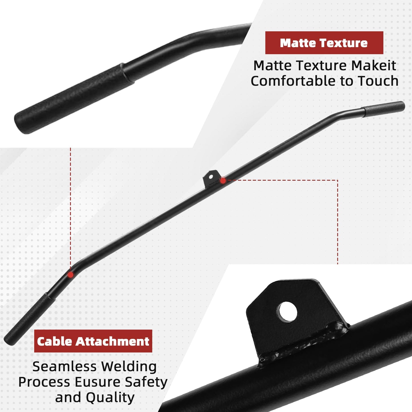 Fitvids Cable Machine Attachment – LAT Pulldown Bar Attachment – LAT bar – Black